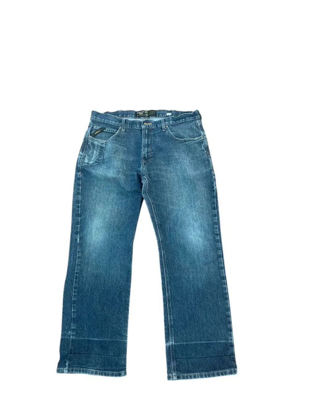 Ariat Rebar M5 Straight Leg Jeans Dark Wash Blue Workwear Denim Men's 38x30